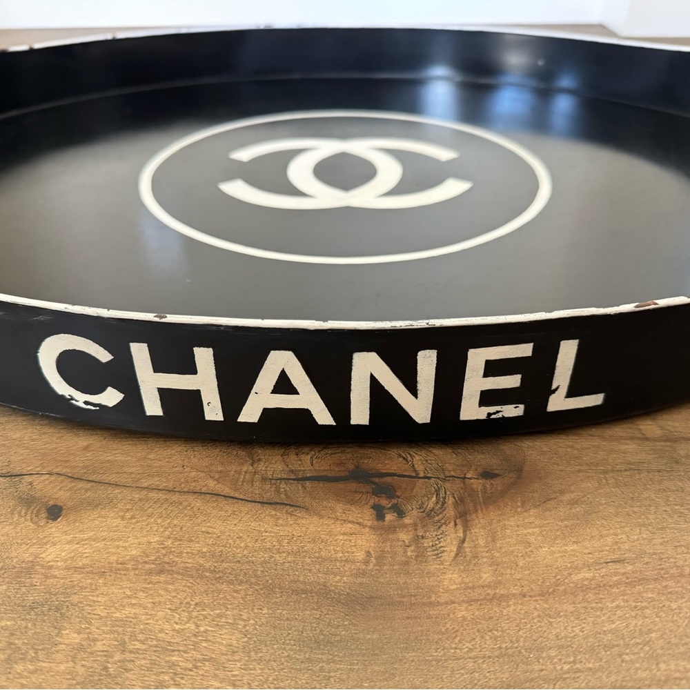 CHANEL Tole Tray ~ AMAZING PIECE!! Originally made for the stores as a table. - Picture 3 of 8